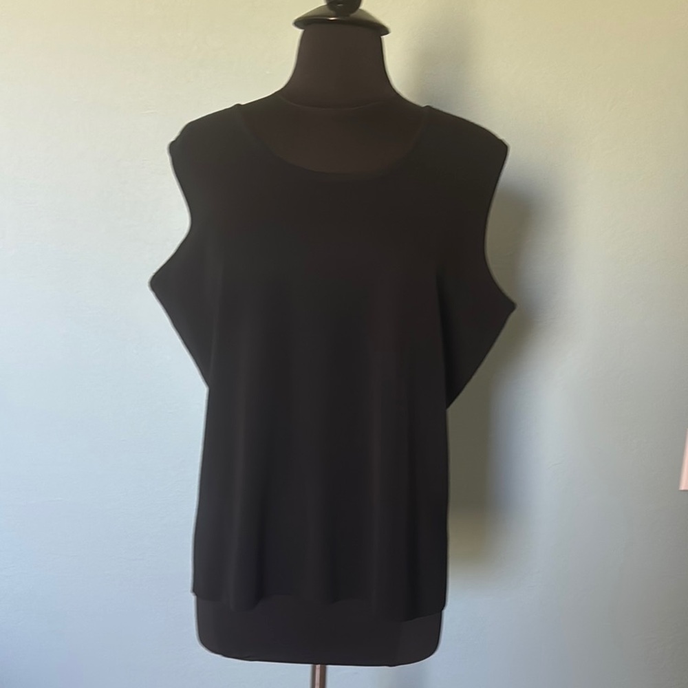 Ming Wang Black Muscle Tee Tank Top